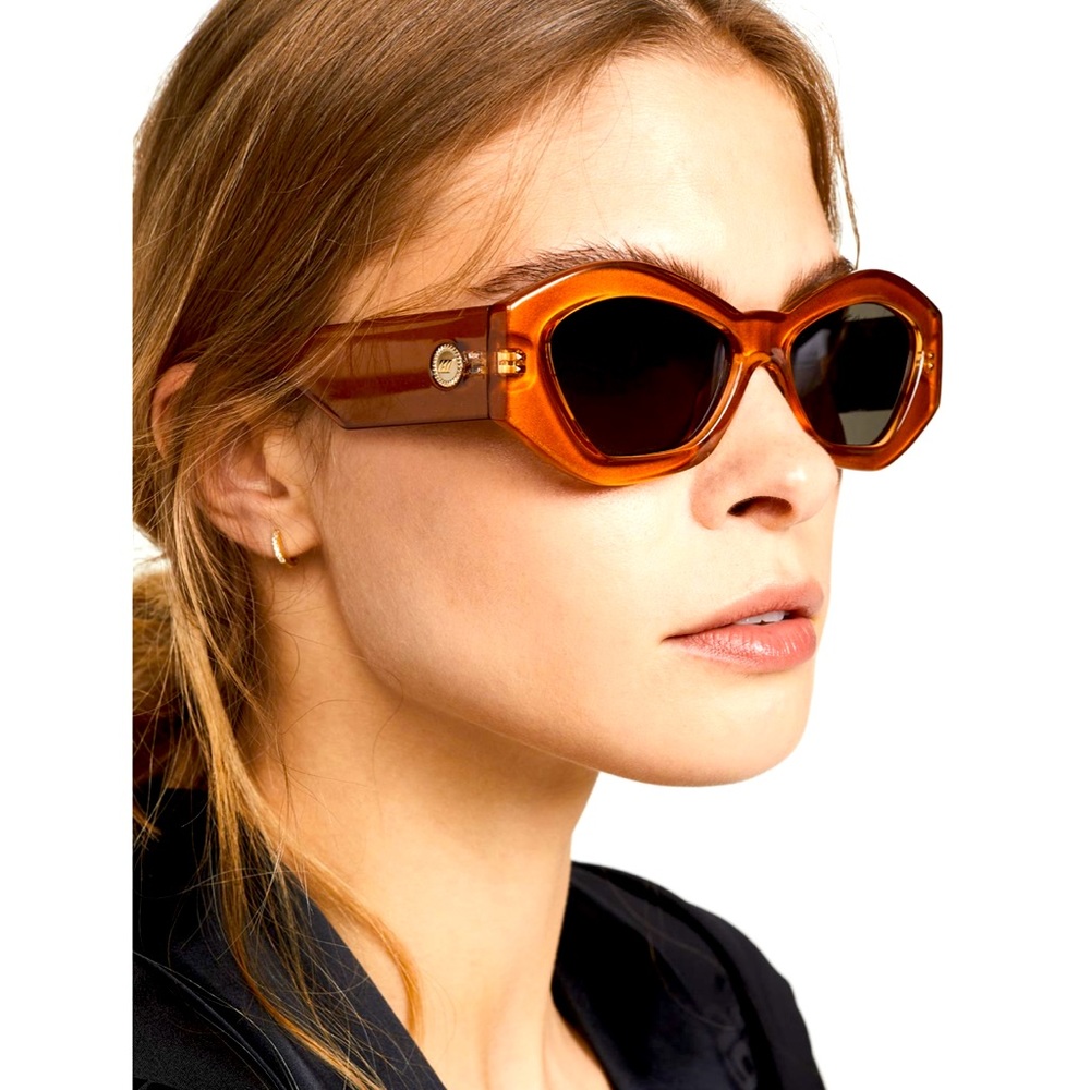 Le Specs Cat Eye Sunglasses in Caramel